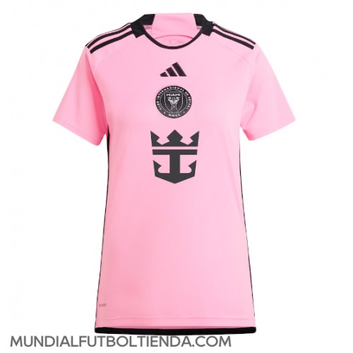 Camiseta Inter Miami Primera Equipación Replica 2024-25 para mujer mangas cortas